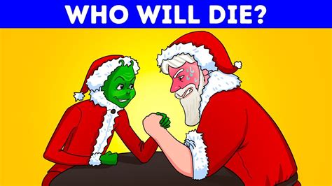 Maze game with monkey santa helpers, baubles and christmas tree. Picture Riddles Christmas : Christmas riddles and jokes # ...