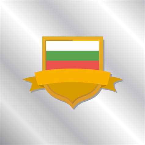 Ilustración De La Plantilla De La Bandera De Bulgaria Vector Premium