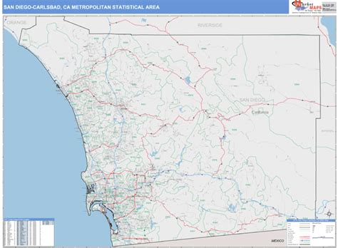 Maps Of San Diego Carlsbad Metro Area California