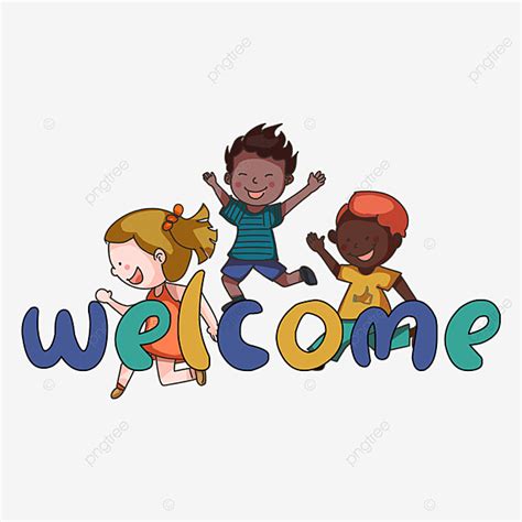 Welcome Clipart Vector Children Welcome Clipart Simple Style