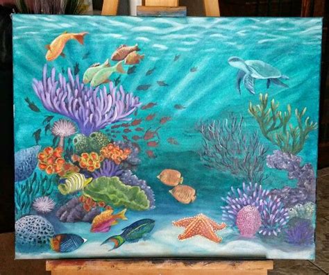 Underwater Oil Painting Underwater Painting Underwater Art