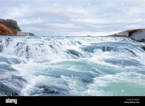 Gullfoss Waterfall In Iceland Stock Photo Alamy