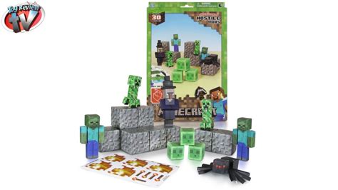 Minecraft Overworld Hostile Mobs Pack Papercraft Toy Review Jazwares