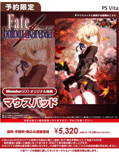 Ps Vita Fatehollow Ataraxia Playstation Vita The Best Wondergooオリジナル