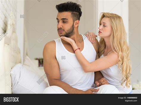 Young Couple Lying Bed Image And Photo Free Trial Bigstock