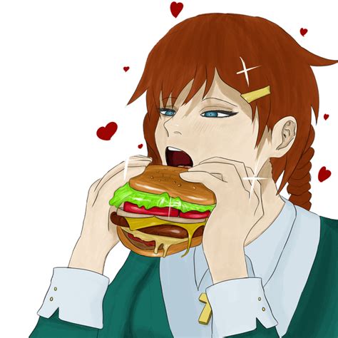 Eating Burger With Knife And Fork Kin Iro Mosaic Animeburgers