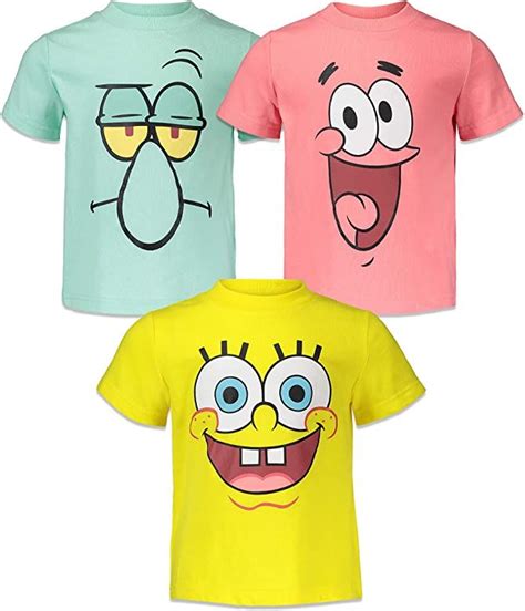 Nickelodeon Spongebob Toddler Boys 3 Pack T Shirts 4t