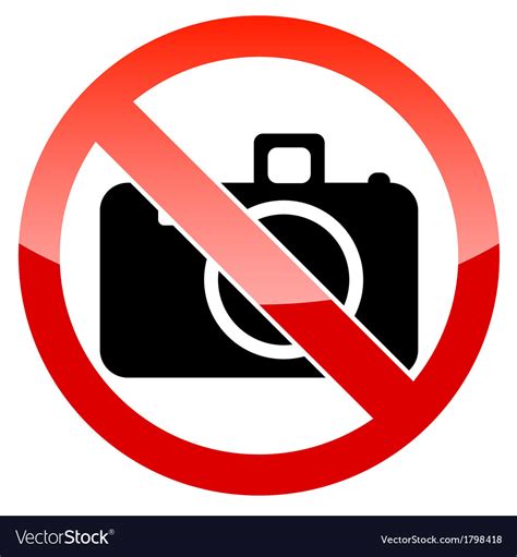 No Photography Sign Royalty Free Vector Image Vectorstock