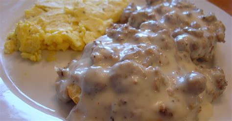 A Taste Of Home Cooking Biscuits With Sausage Gravy And Scrambled Eggs 100450 Hot Sex Picture