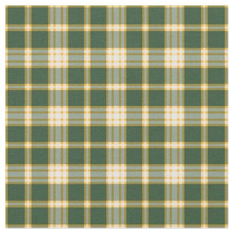 Dark Green And Yellow Gold Sporty Plaid Fabric Zazzle