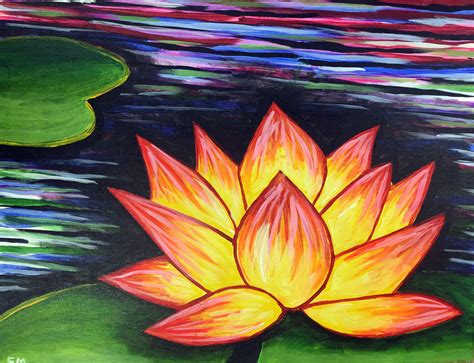 Lotus Flower Painting Painters Legend