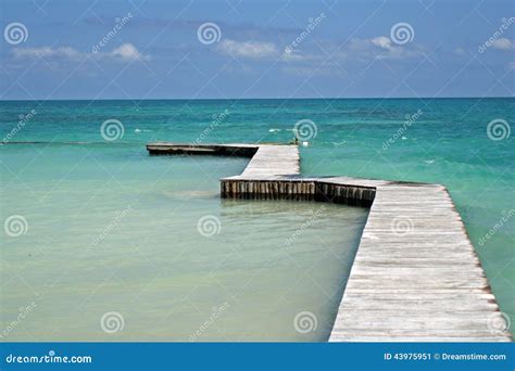 Caribbean Dock Stock Image Image Of Serenity Cruise 43975951