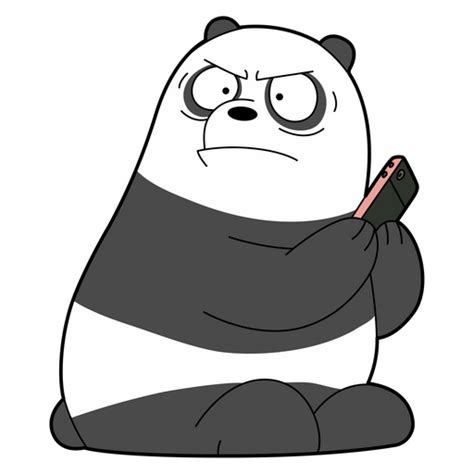 We Bare Bears Angry Panda With Phone Sticker Sticker Mania