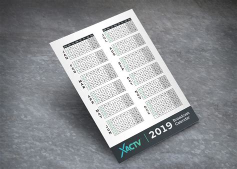 Xactv 2019 Media Calendar Xactv
