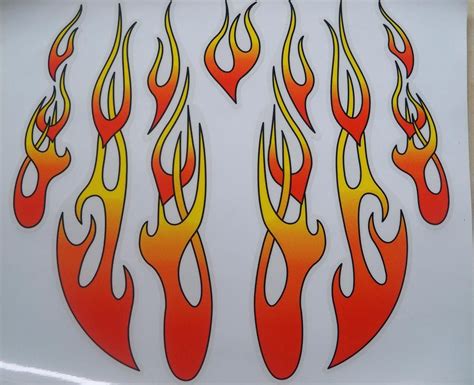 2019 Fire Flames Art Decal Sticker Car Sticker Motorcycle Bike Sticker