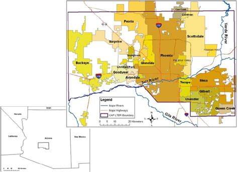 Map Of The Phoenix Metropolitan Area Download Scientific Diagram