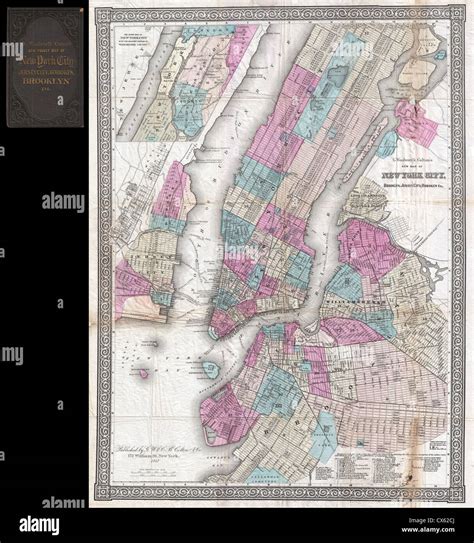 Colton Map Of New York City Banque De Photographies Et Dimages à Haute