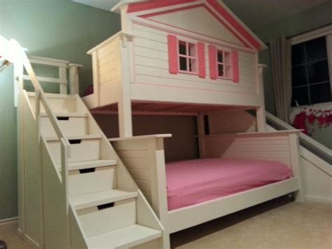 This is a little too tall for a small child. Sturdy custom made bunk beds | Bunk beds, Bunk bed with slide