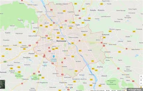 Mapa Warszawy Plan Miasta I Dzielnic Mapa Samochodowa Kolejowa Metra