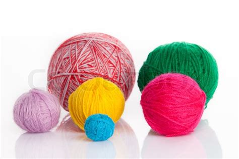 Colorful Different Thread Balls Wool Stock Image Colourbox