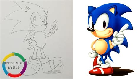 How To Draw Classic Sonic The Hedgehog Youtube