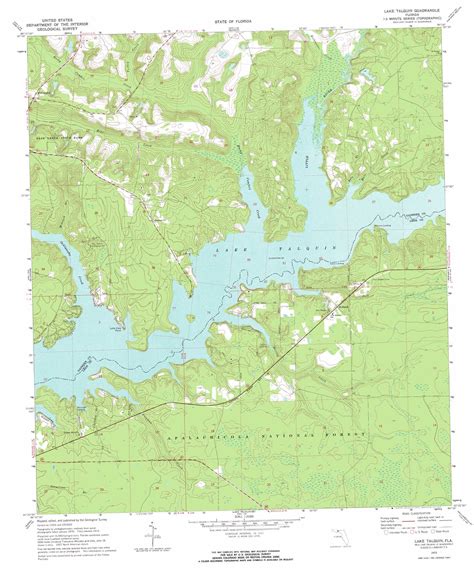 Lake Talquin Topographic Map 124000 Scale Florida