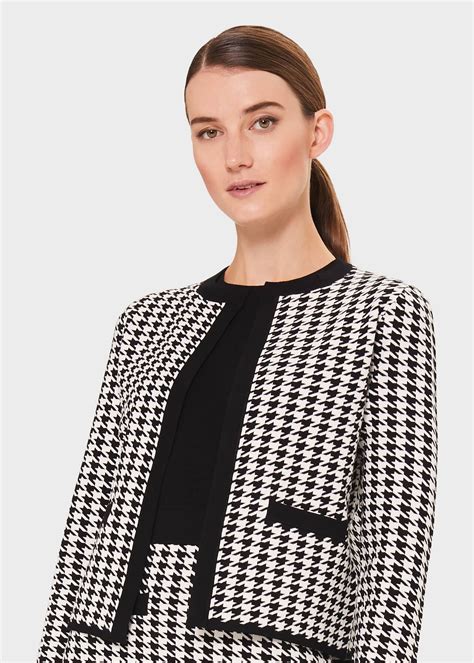alena houndstooth knitted jacket