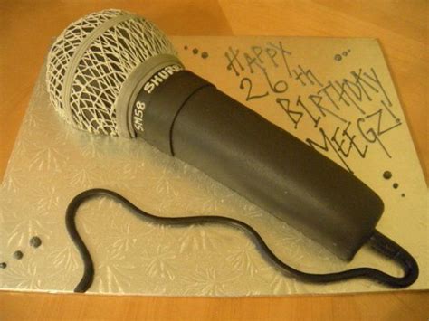 Microphone Cake Main Made Custom Cakes Microphone Birthday