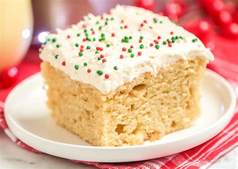 Eggnog Sheet Cake With Eggnog Buttercream Frosting My Incredible Recipes