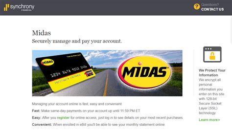 Check spelling or type a new query. MySynchrony.Com/Midas | Midas Credit Card Payment Options