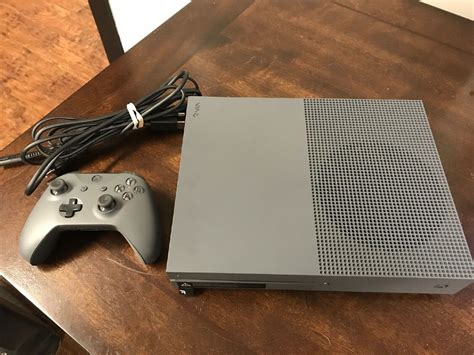 Xbox One S 500gb Storm Gray Console 1681 W Matching