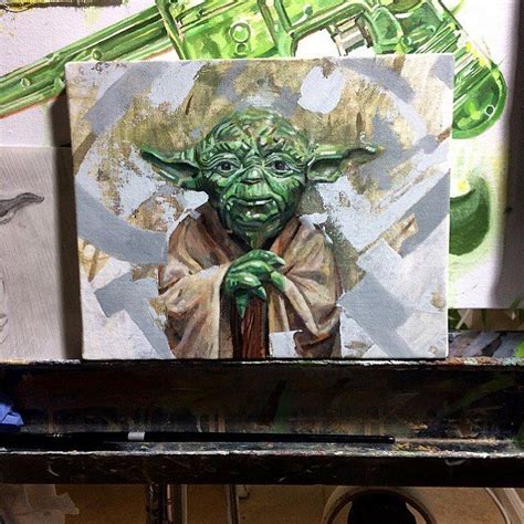 Yoda By Chad Pierce Painting Art Painting Oil Drawings