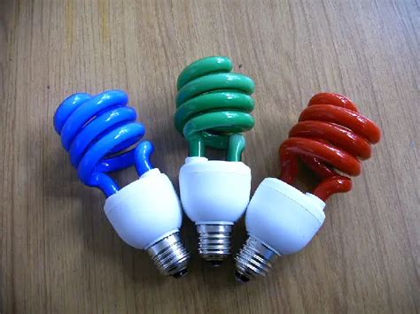 Led Color Bulb Cfl Spiral Energy Saving Lamp 15w 20w 25w Red Green