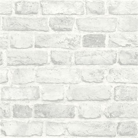 Battersea Brick Wall Effect Wallpaper White Wallpaper