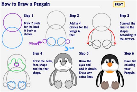 How To Draw A Penguin Nothing But Penguins