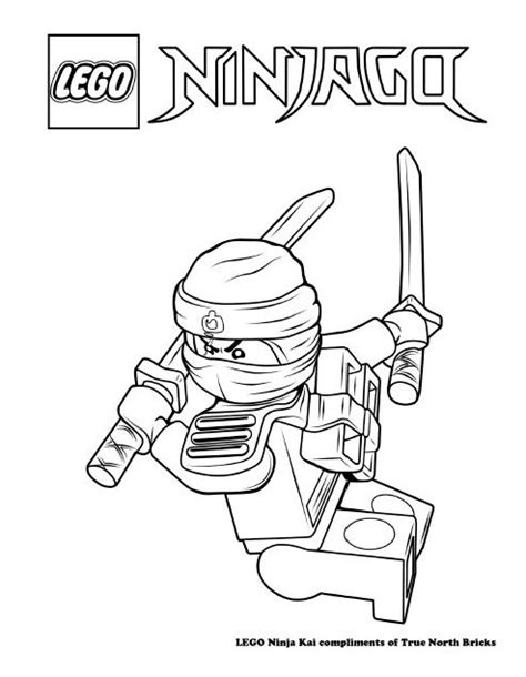 Der rote ninja kai ist leicht reizbar und dazu. Coloring Page - Ninja Kai - True North Bricks | Ninjago ...