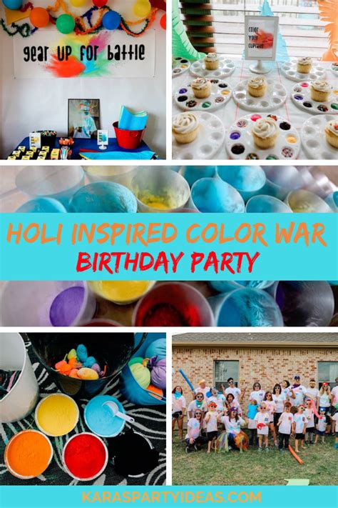 Karas Party Ideas Holi Inspired Color War Birthday Party Karas
