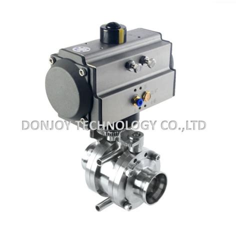 China Stainless Steel Sanitary Pneumatic Butterfly Valve Mixproof Valve