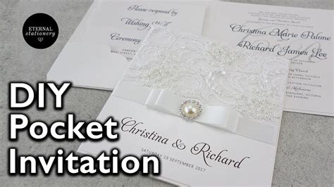 Check spelling or type a new query. How to make a lace pocket wedding invitation | DIY invitations - YouTube