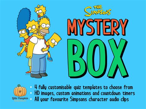 Simpsons Mystery Box Powerpoint Quiz Template Teaching Resources