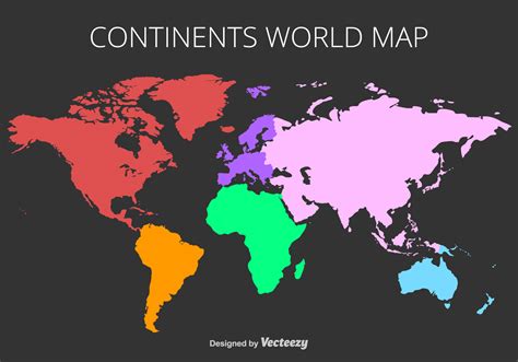 Vector Colorful World Map - Download Free Vectors, Clipart Graphics ...