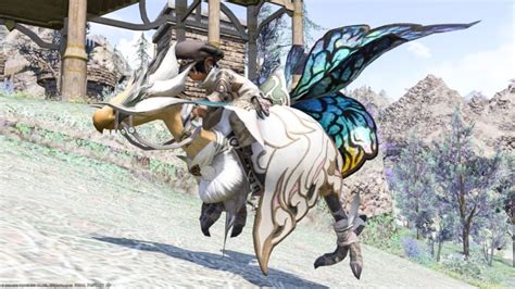 Chocobo Armor Titania Barding With Beautiful And Cute Big Butterfly Wings Ff14 Blog Norirow