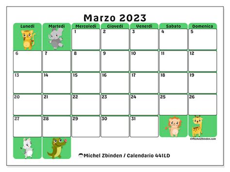 Calendario Marzo 2023 Da Stampare “771ld” Michel Zbinden It