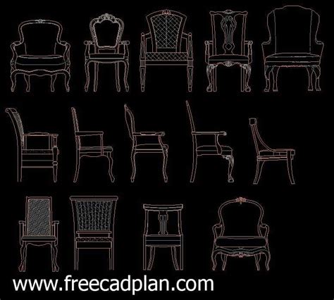 Classic Chair Dwg Cad Block In Autocad Free Cad Plan