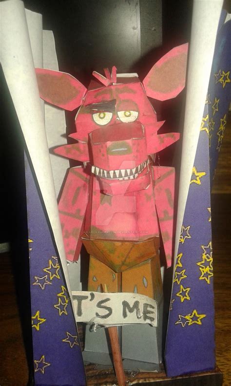 New Mini Foxy Papercraft By Jackobonnie1983 Fnaf Crafts Paper Crafts