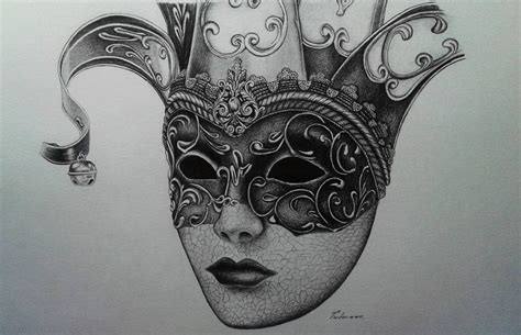 Drawing Venetian Carnival Mask By Nykut Ourartcorner