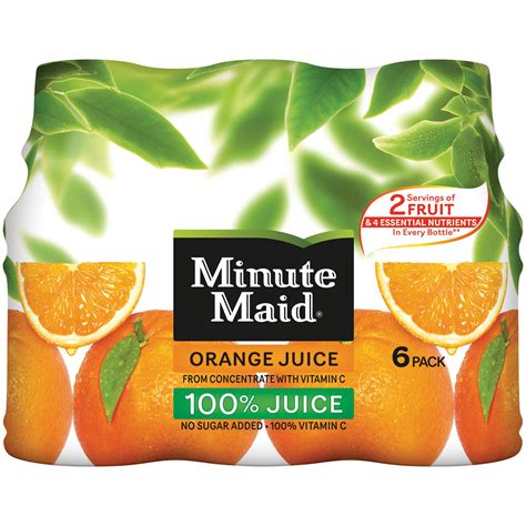 Minute maid premium orange juice snapback baseball cap hat. Minute Maid Orange 10 Oz 100% Juice 6 PK PLASTIC BOTTLES ...