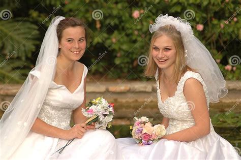 Double Wedding Stock Image Image Of Caucasian White 2567509