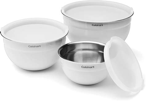 Cuisinart Ctg 00 Smbw White Lacquered Stainless Steel Mixing Bowls With