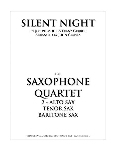 Silent Night Saxophone Quartet By Joseph Mohr Franz Gruber Digital